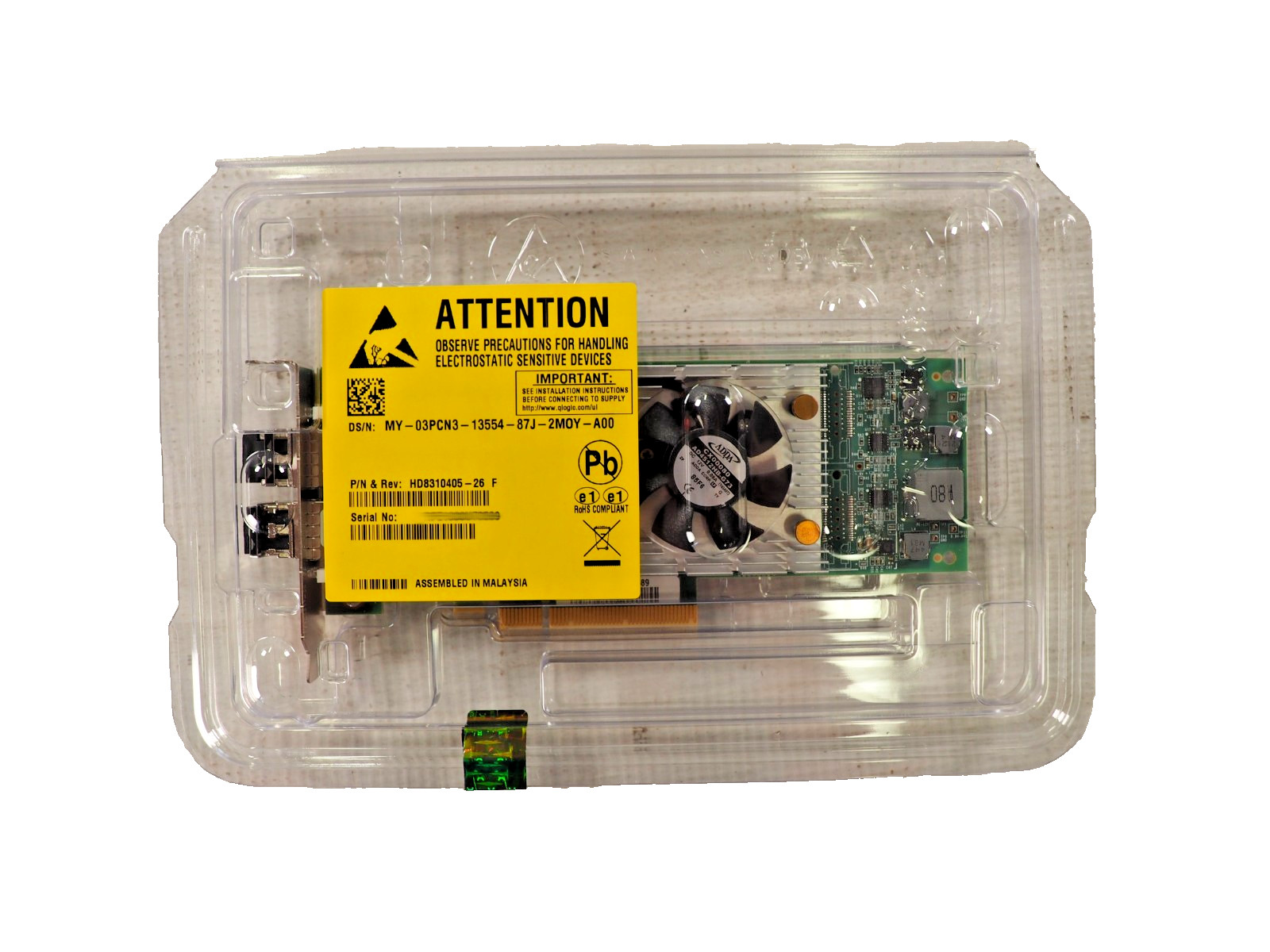 Dell Qlogic QLE2662L-DEL 2-Port 16Gbps Fibre Channel Adapter Low 3PCN3 w/ 2xSFP