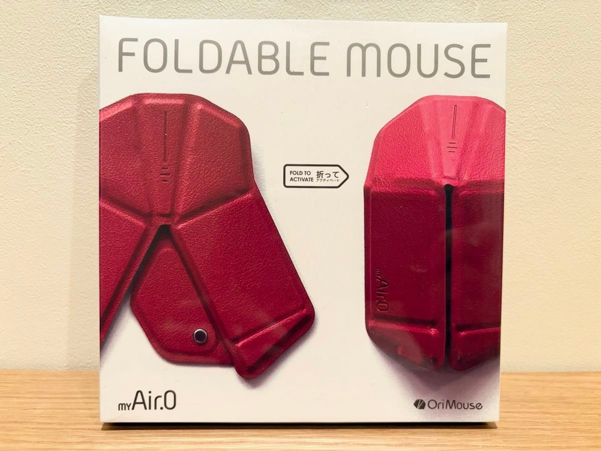 myAir.0 OriMouse Origami Folding Wireless Bluetooth Mouse Ultra Thin Light Red