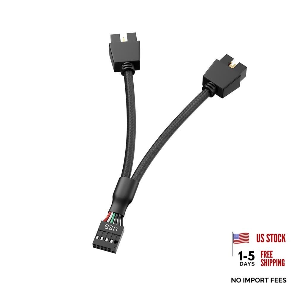 Motherboard 9pin USB2.0 to Dual 9pin Extension Cable, 9 pin to 2 * 9 pin