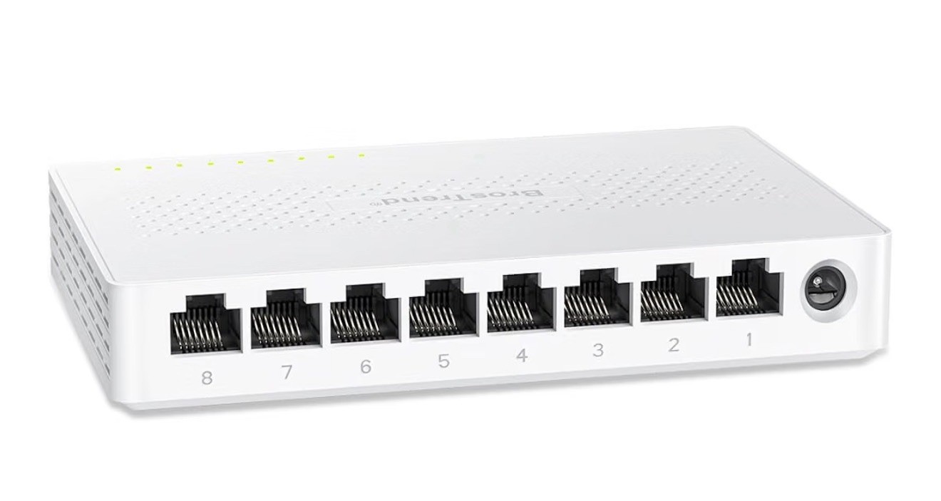 BrosTrend 2.5Gb 8 Port Network Switch Unmanaged Ethernet for Gaming NAS PC