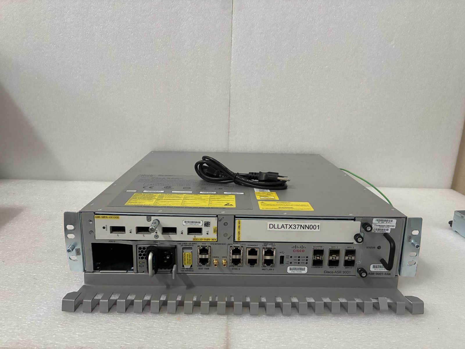 Cisco ASR-9001 Aggregated Service Router W/ A9K-MPA-4X10GE Single AC Cable Mgmt