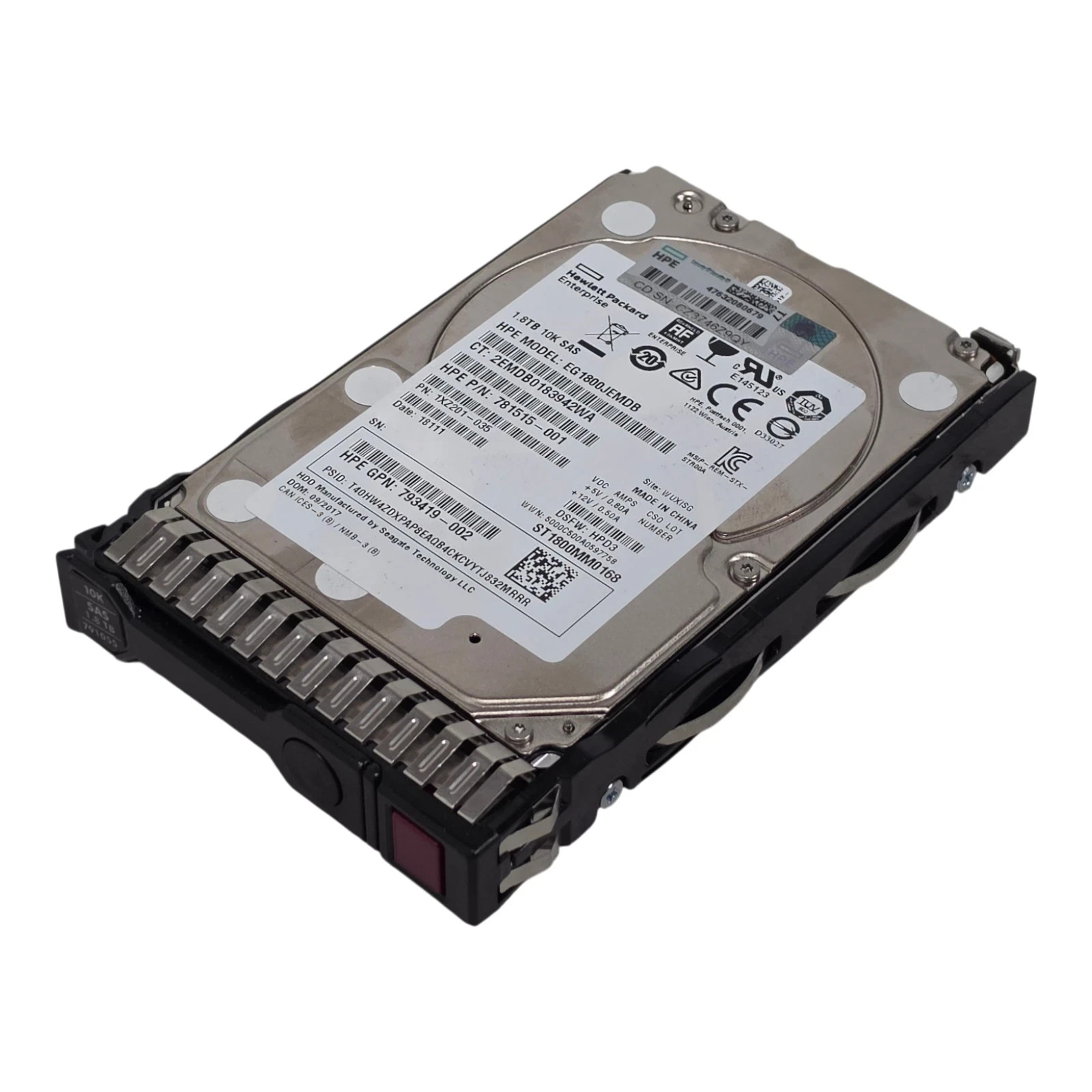 HPE 791034-B21  1.8TB 10K 12G SAS 2.5" SFF Enterprise Hard Drive Hot-Swap HDD