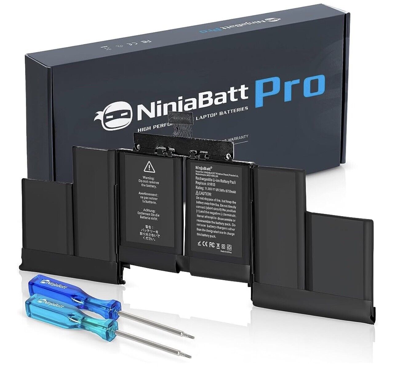 NinjaBatt Battery A1398 A1618 for Apple MacBook Pro Retina 15