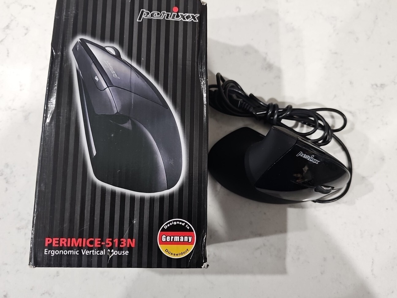 Perixx Ergonomical Vertical Mouse, Perimice-513N Black, Wired 4 IBM Right hand