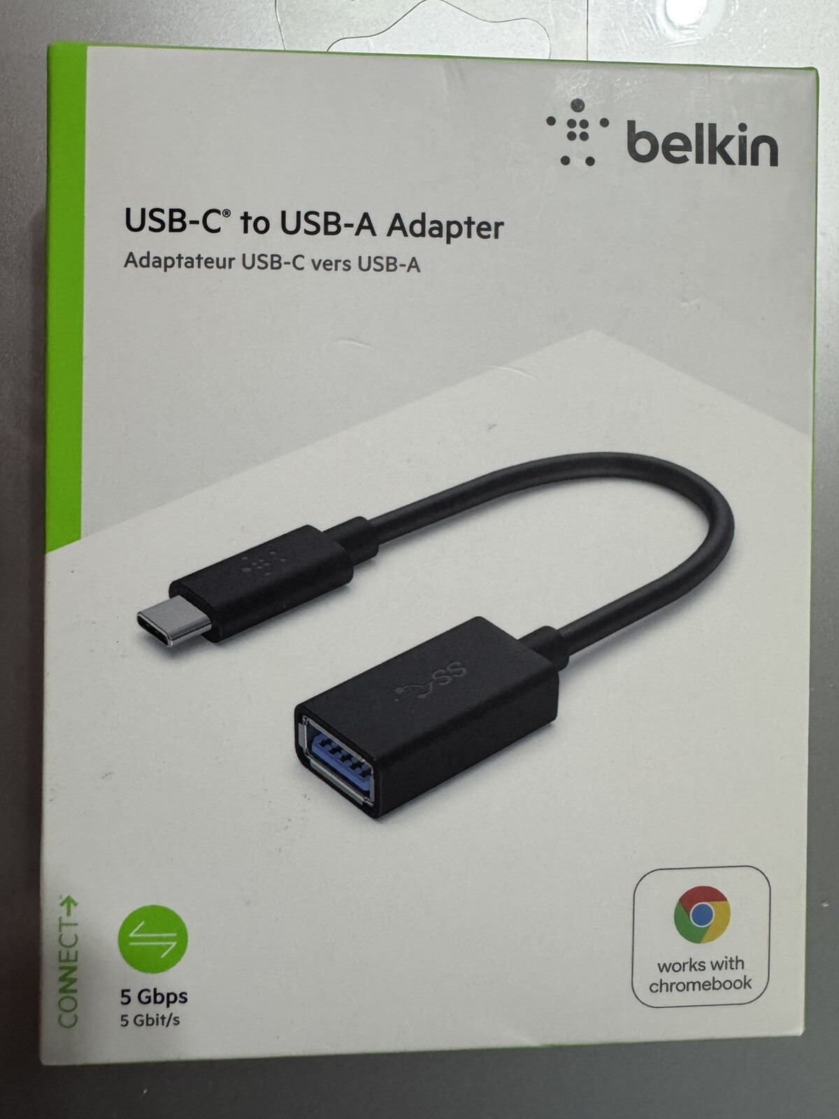 Belkin - USB-C to USB 3.0 Adapter with Charging and 10Gbps Data Transfer, Compat