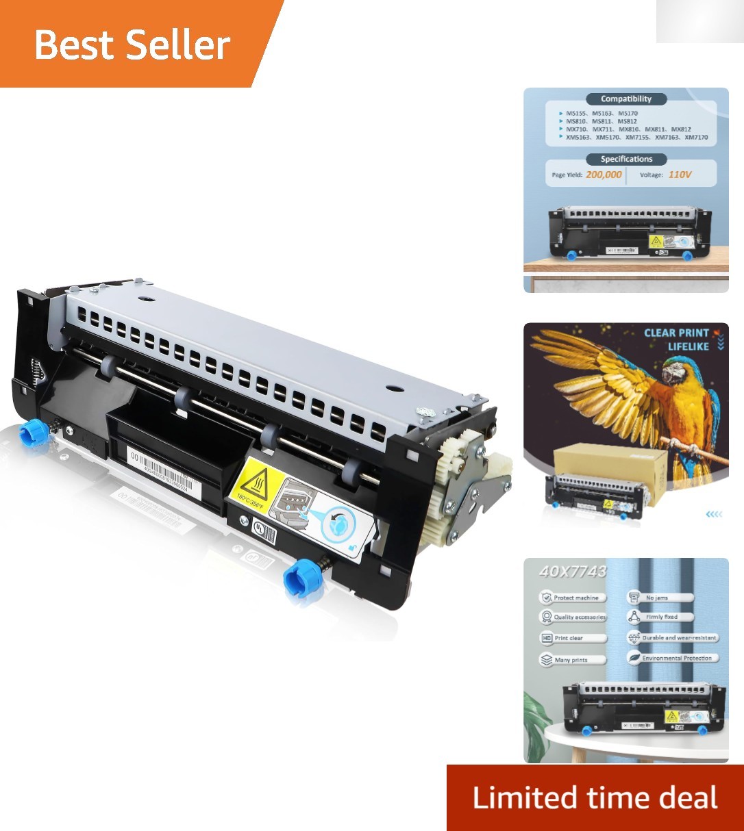 Lexmark 110V Fuser Unit - High Quality, Secure Packaging, 200K Pages