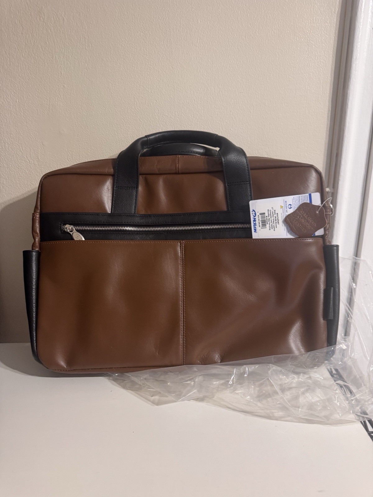 McKleinUSA Southport Briefcase With 17" Laptop Pocket, Brown