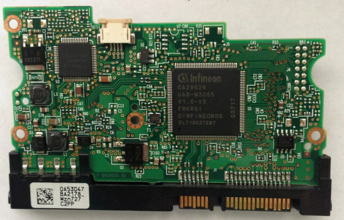 PCB HDT725050VLA360 Hitachi P/N: 0A33437 MLC: BA2367 0A53047 BA2178
