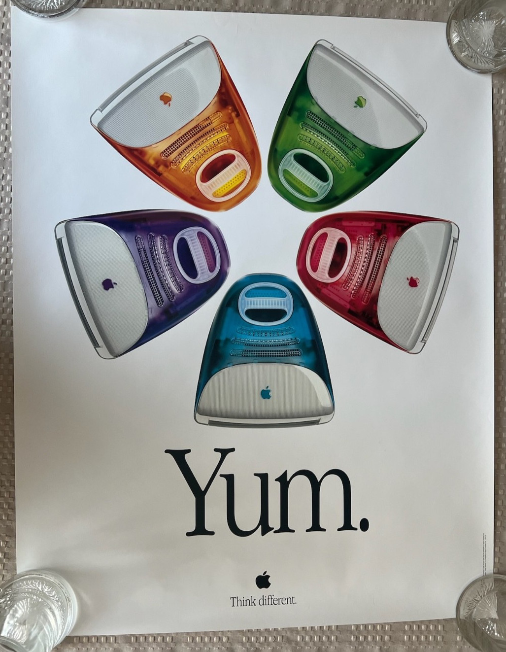 Vintage iMac "YUM" Promotional Poster (2003) 22"x28" - Apple Computer