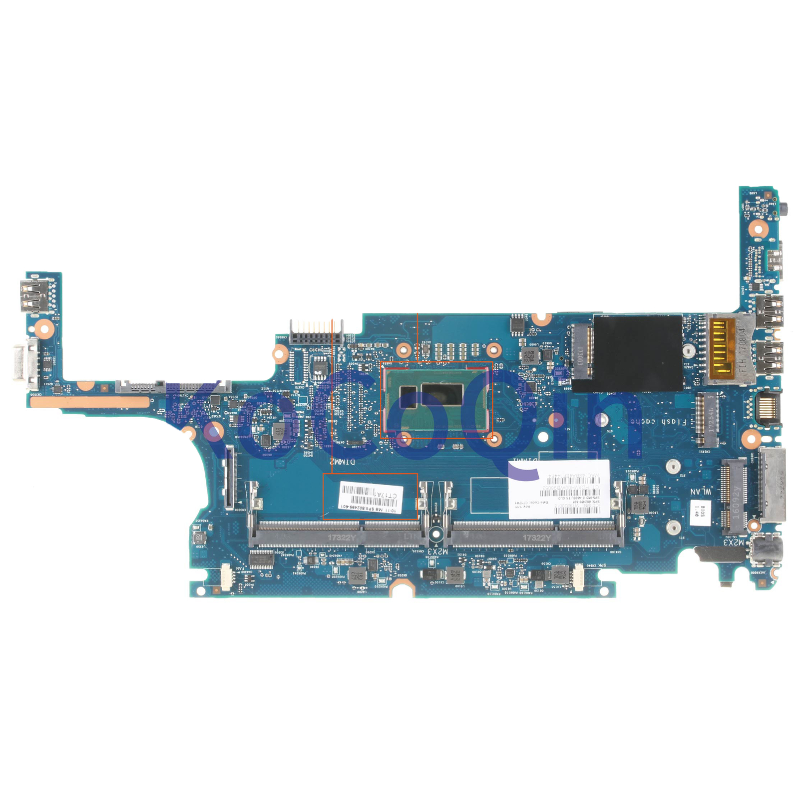 6050A2630701-MB-A01 802499-001 FOR HP Elitebook 720 820 G1 Motherboard I7-4600U
