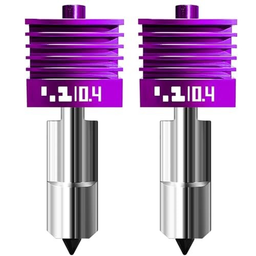 2 Pcs 0.4mm Hotend Nozzle for 3D Printer A2L H2D H2S H2C X2D P2S
