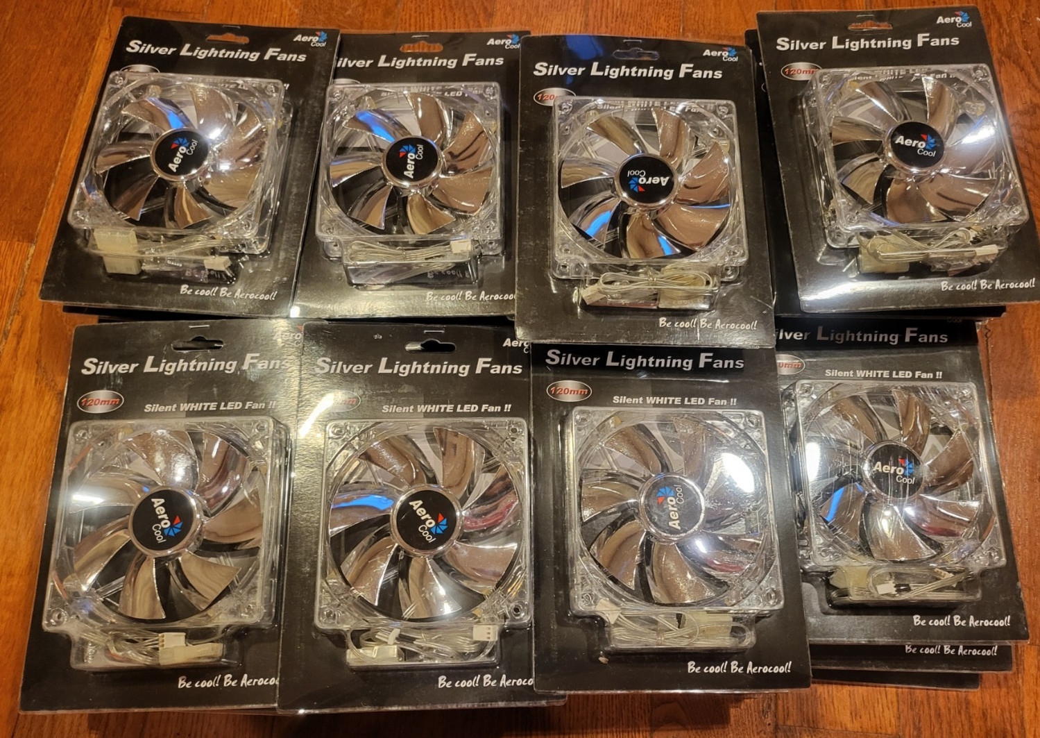 Aerocool Silver Lightning Silent White 120mm LED Fan AC-SL120-D 65CFM 26.5 dBA