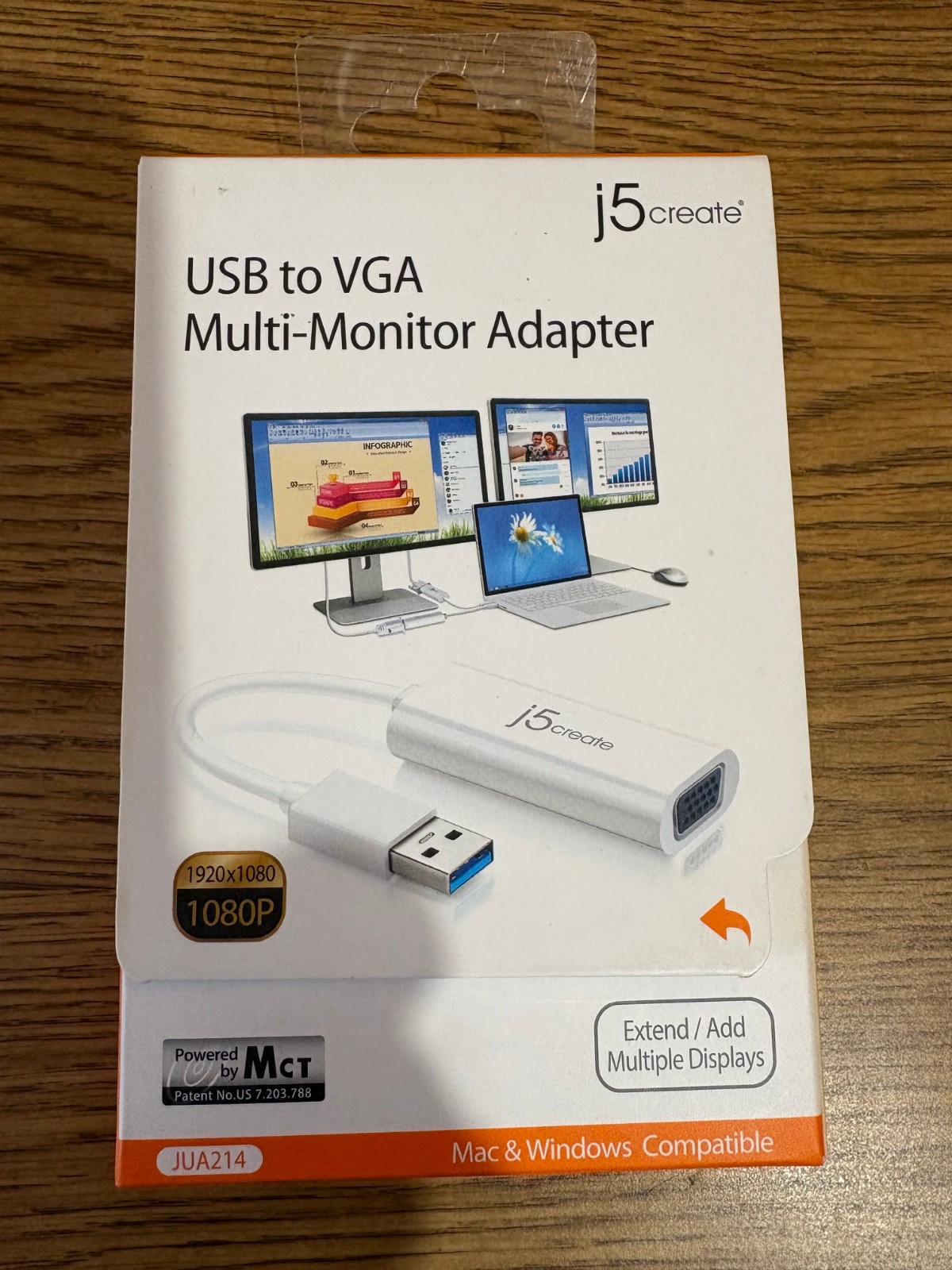 USB to VGA Multi-Monitor Adapter J5 create ,Open Box , JUA 214