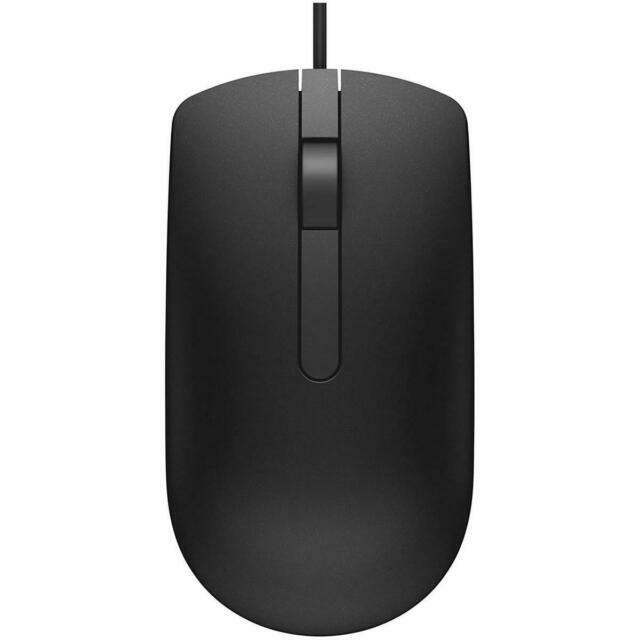 Dell Optical USB Wired Scroll Wheel Mouse MS116 - New Black