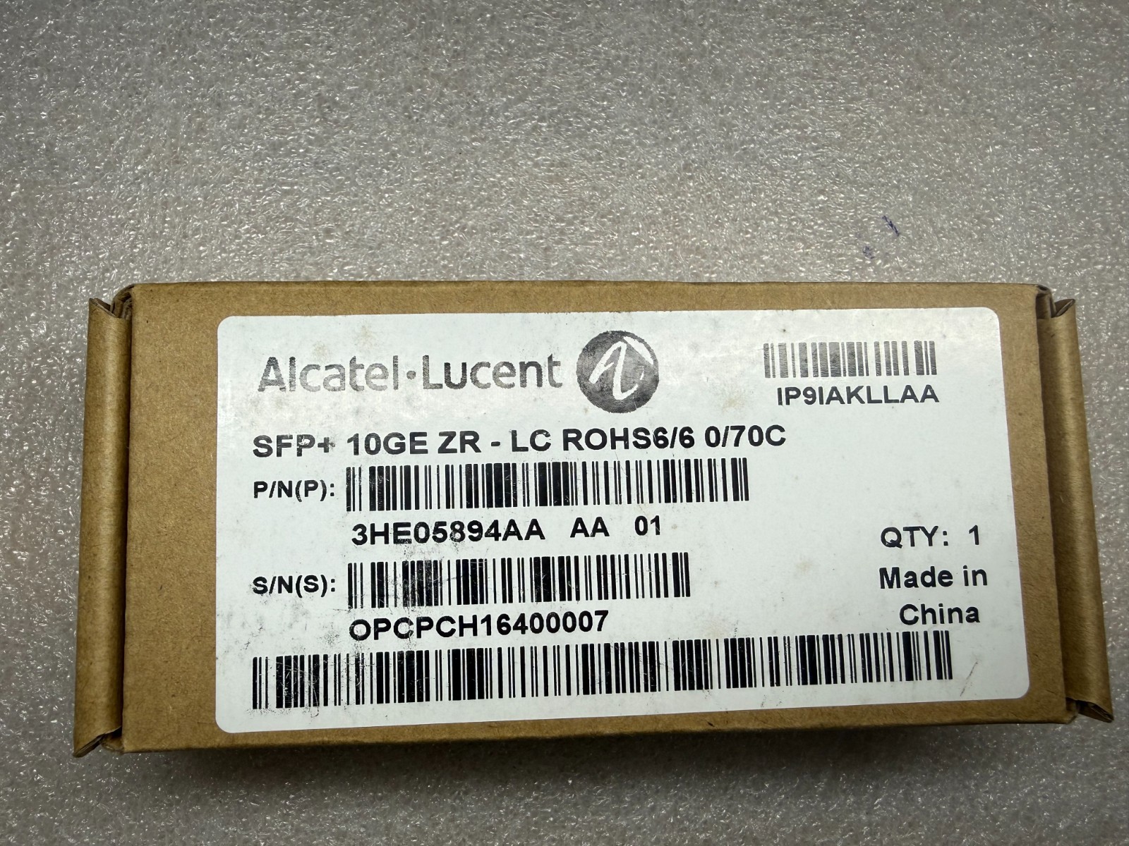Alcatel‑Lucent 3HE05894AAAA01 SFP+10GBASE‑ZR 80km 1550nm LC Transceiver