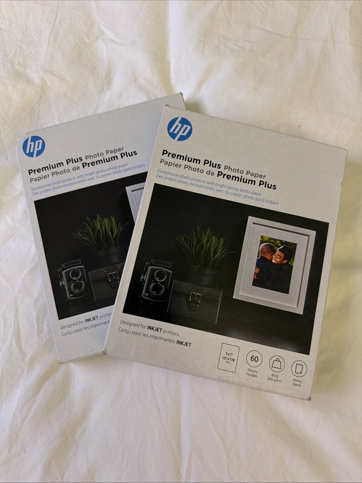 (BUNDLE X2) HP Premium Plus INKJET Photo Paper 120 Sheets Glossy 5 X 7" Cr669A