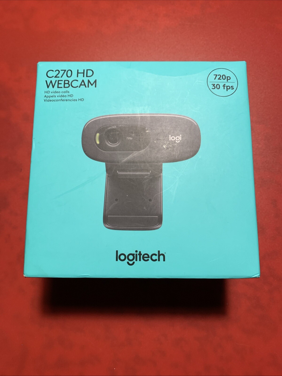 Brand New Logitech C270 HD Webcam Black HD Video Edits Microphone Recording