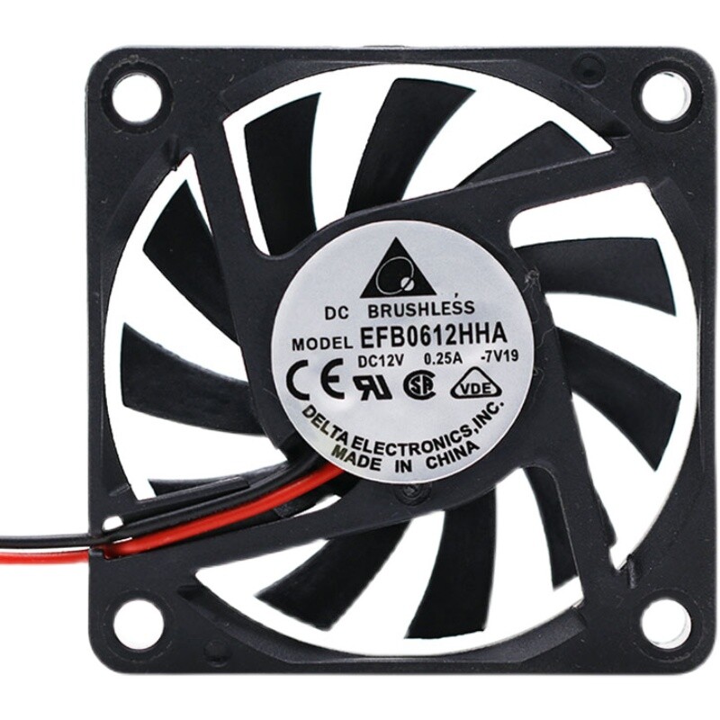 1PC NEW Delta EFB0612HHA 12V 0.25A 60*60*10MM 6CM 2wires Cooling Fan