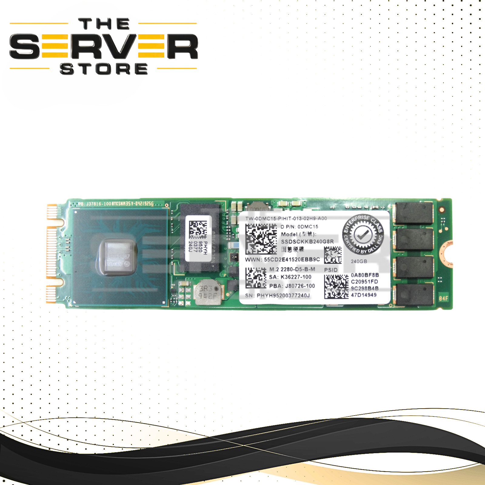 Dell 240GB SATA 6G M.2 2280 RI SSD D3-S4510 Series SSDSCKKB240GSR 0DMC15 DMC15