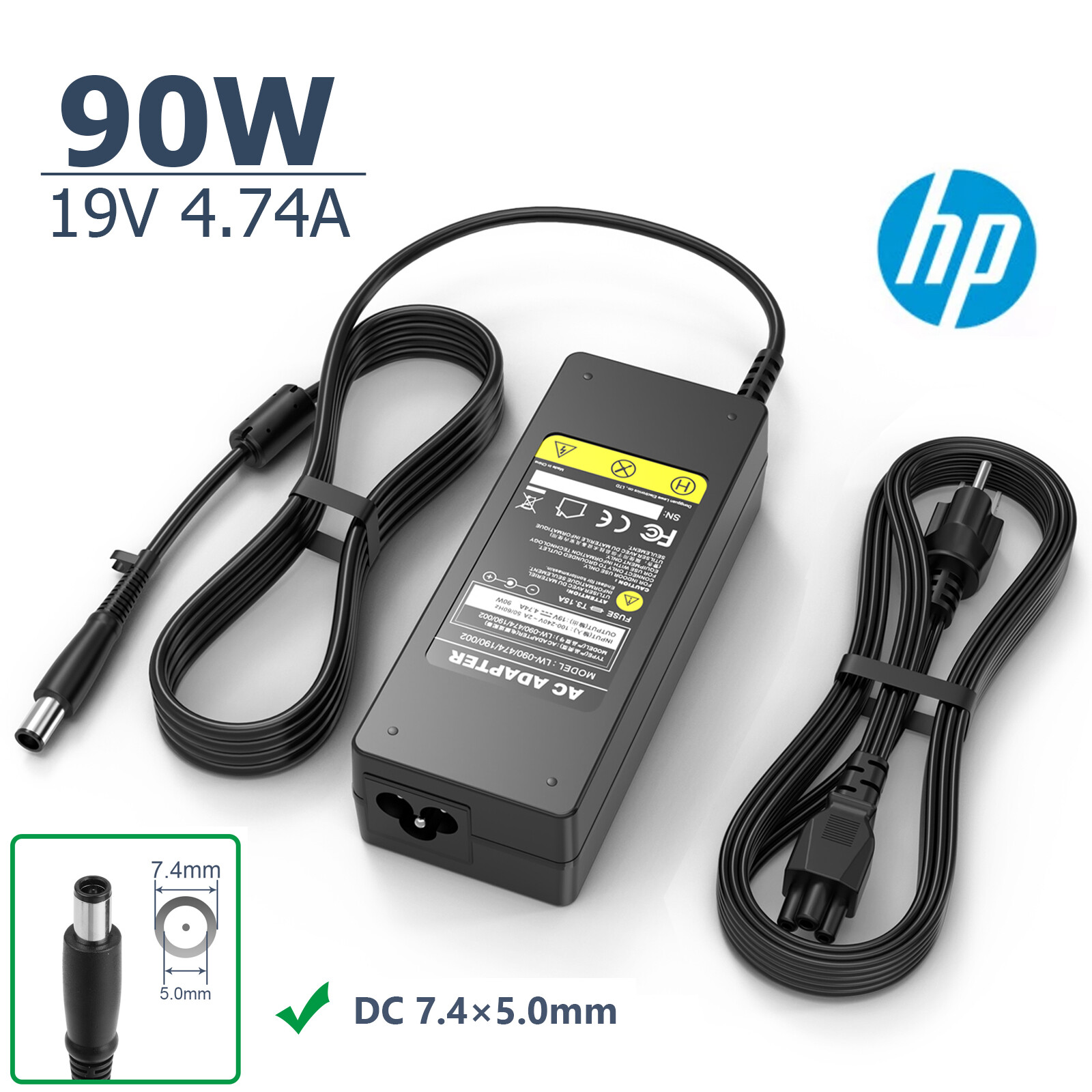 90W AC Adapter Power Charger for HP Compaq 6515b 6530b 6535b 6710b 6715b 6720s 