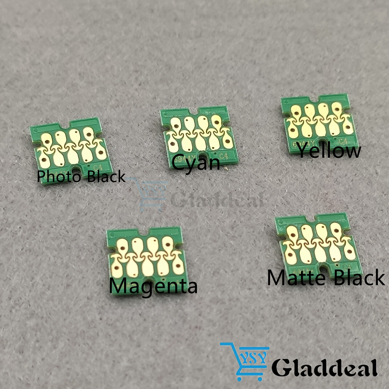 5PC for t3000 t5000 t7000 t3270 t5270 t7270 5 colors one time cartridge chip