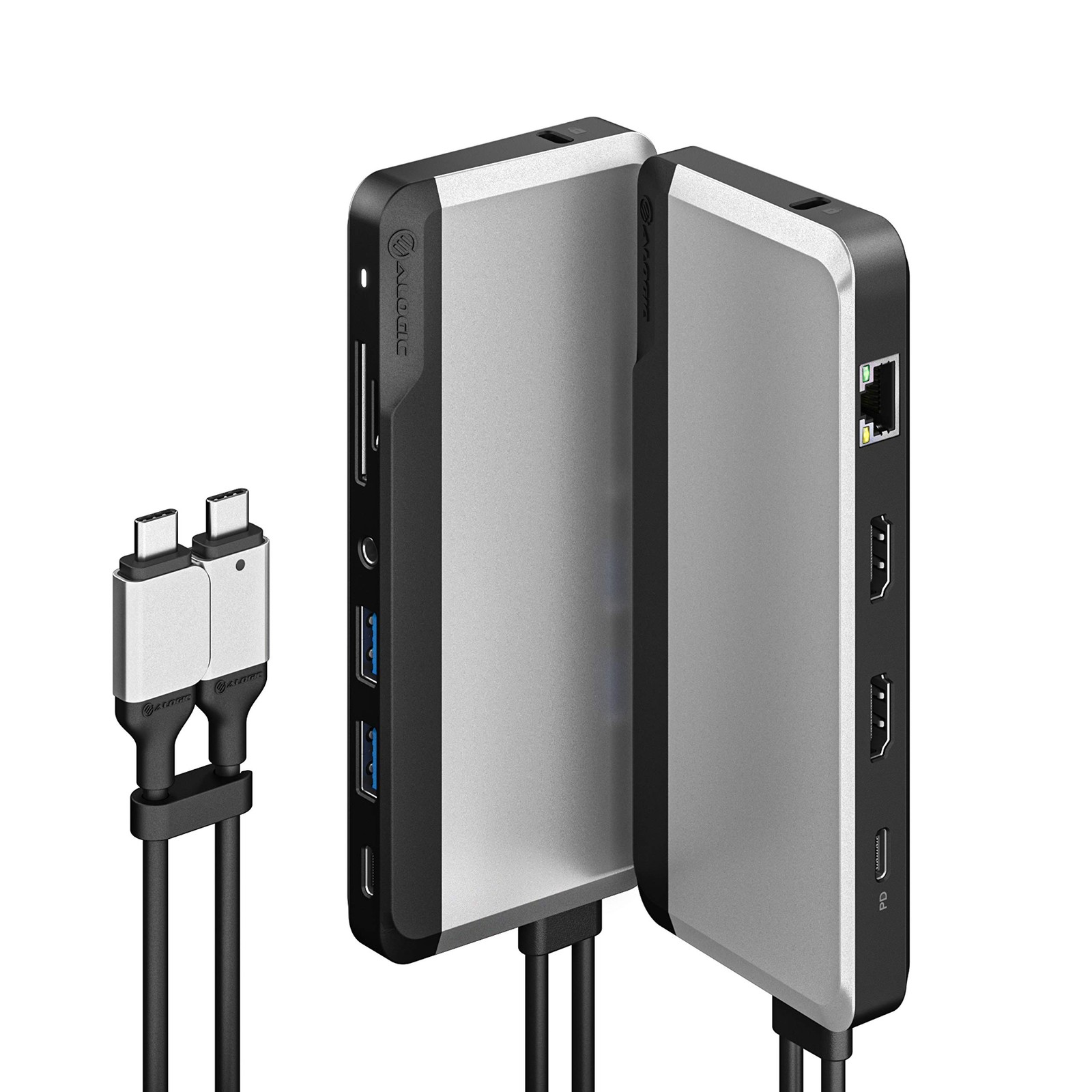 ALOGIC USB-C 10-in-1 Super Dock, Dual Display - 4K@60Hz, 2 HDMI, USB-C (100W PD