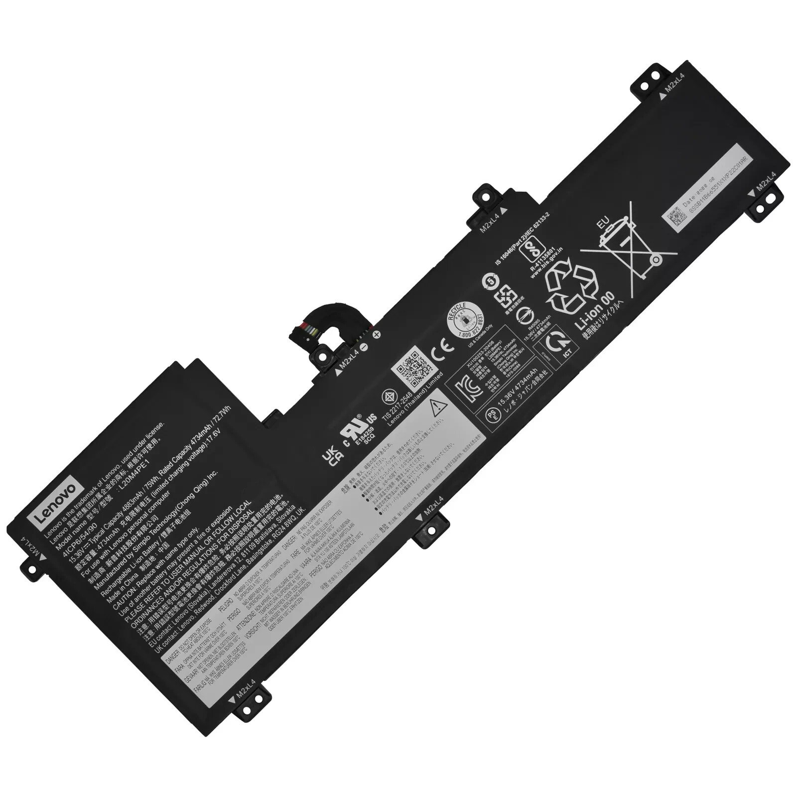 Genuine L20C4PE1 L20L4PE1 L20M4PE1 Battery fr Lenovo IdeaPad 5 Pro-16ACH6 16IHU6