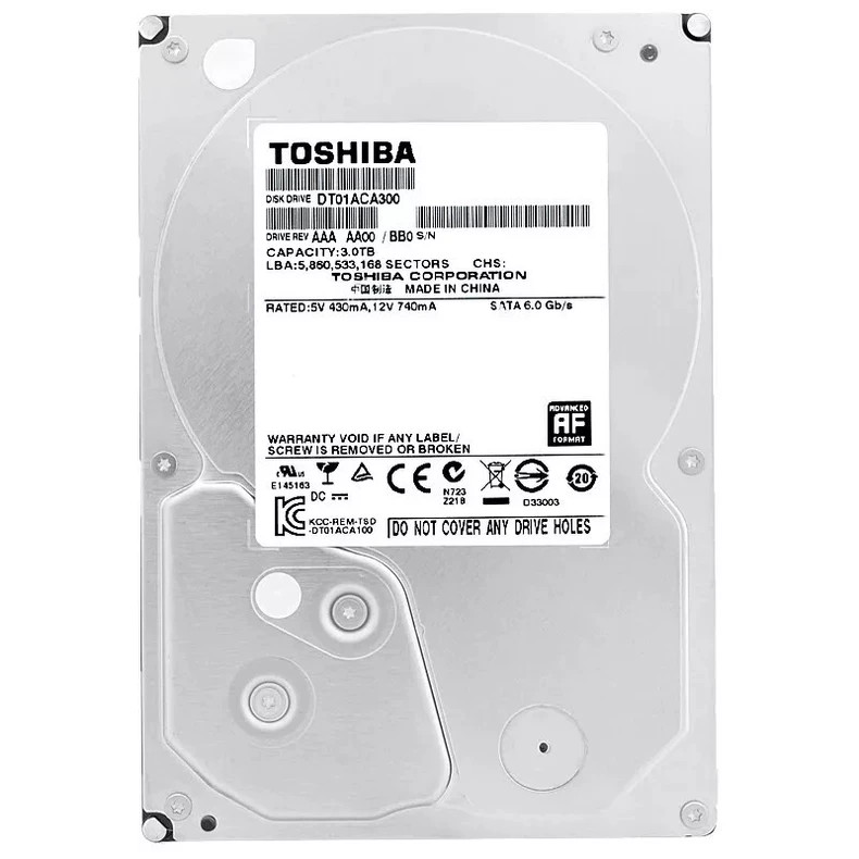 for Toshiba DT01ACA300 3,5 inch 3TB 7200RPM Hard Drive 64MB Cache