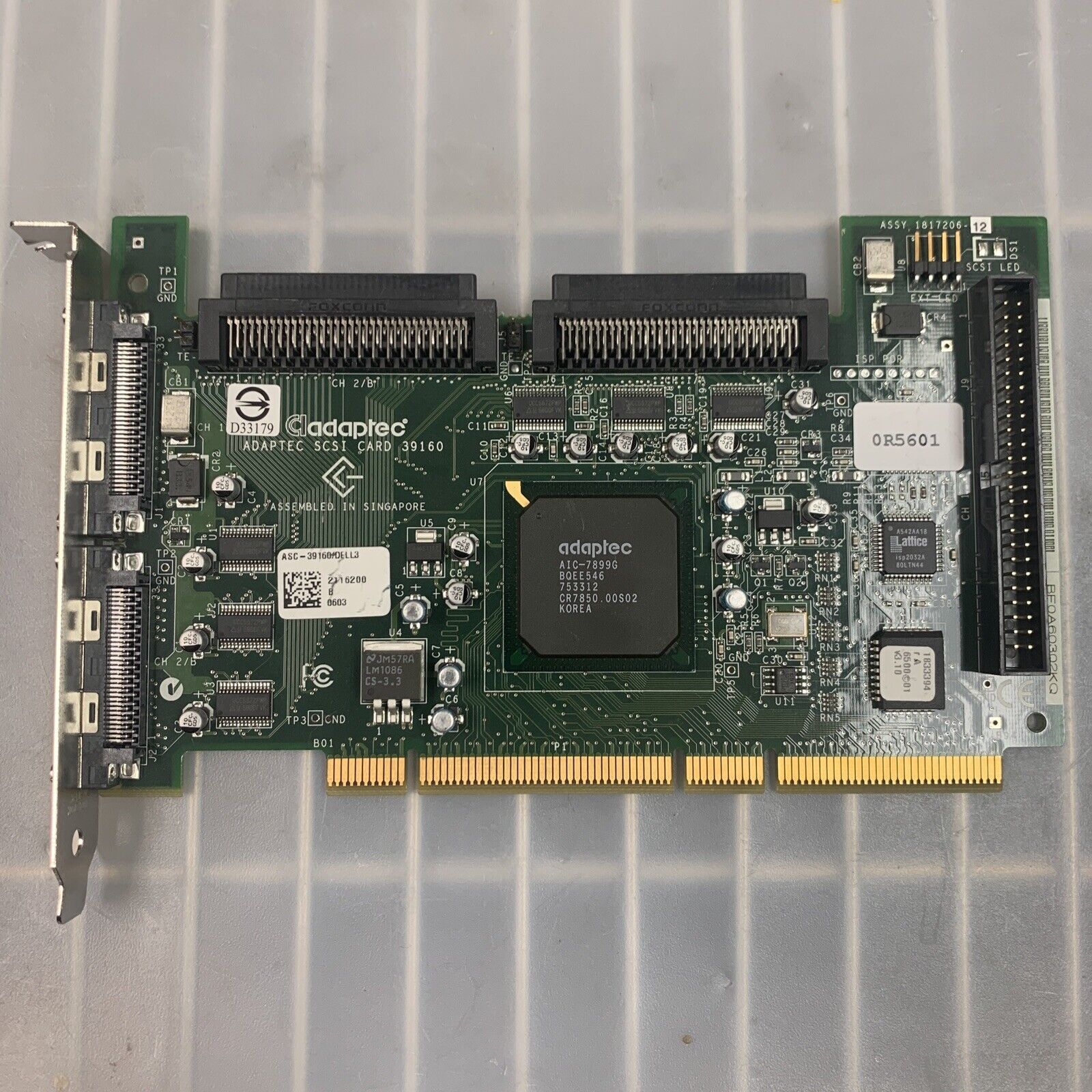 Genuine Dell Adaptec ASC-39160 U160 SCSI Dual Channel HBA PCI-X 