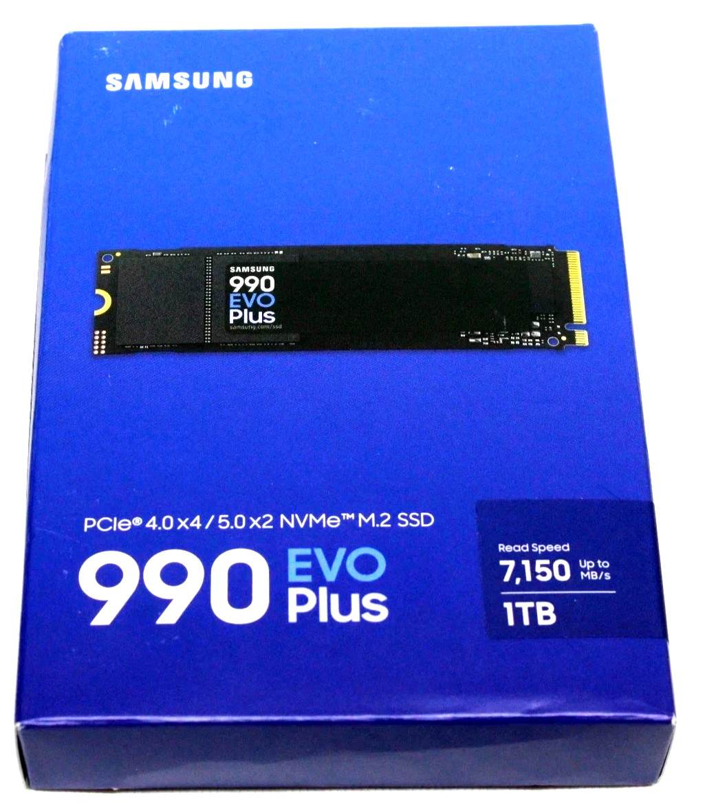 Samsung 1TB 990 EVO Plus PCIe 5.0 x2 4.0 x4 M.2 Internal SSD 100% Health