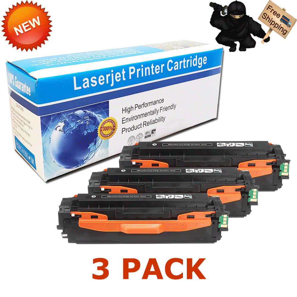 3 PK CLT-K504S 504S Black Toner for Samsung C1860FW C1810W CLP-415NW CLX-4195FW