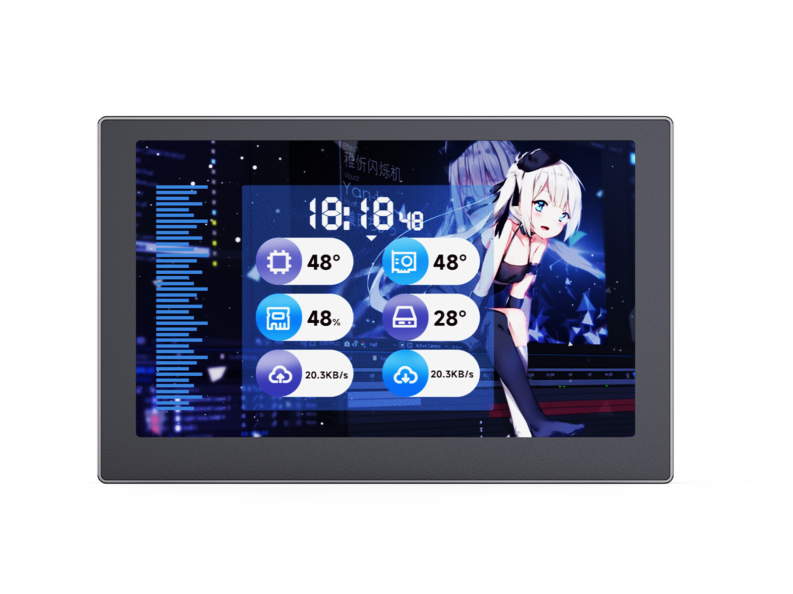 Waveshare 5/7/8/8.8In USB Monitor, AIO LCD Screen, PC Case Secondary Screen IPS
