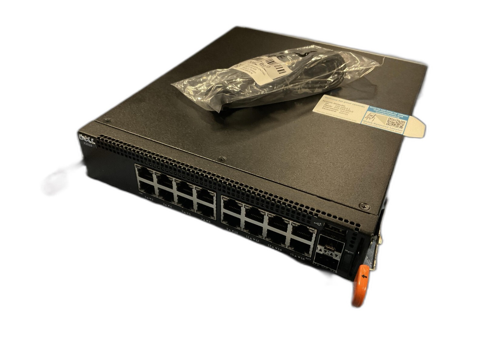 Dell EMC X1018 E10W 16-Port Gigabit Ethernet Network Switch NEW