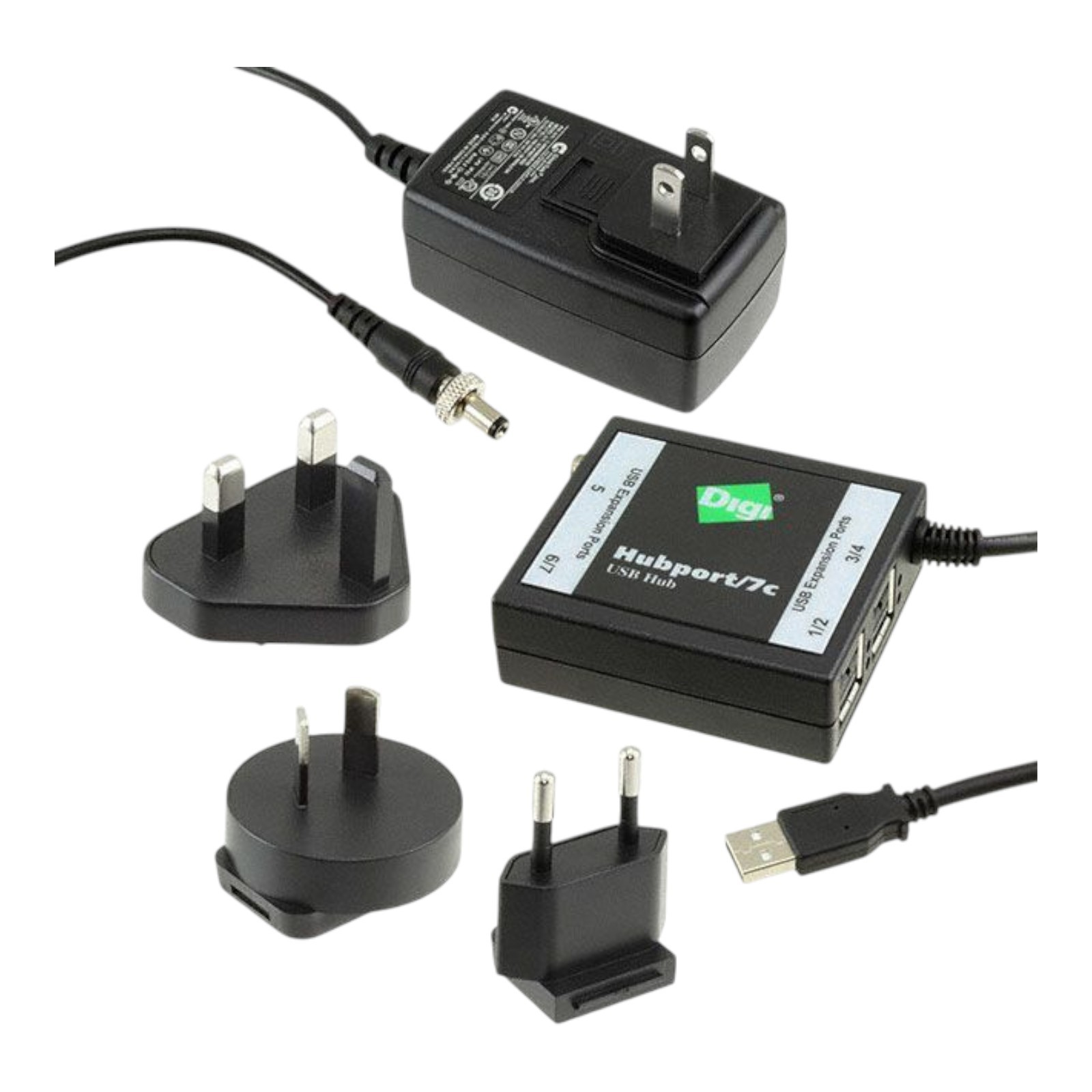 Digi Hubport/7c USB Expansion Hub 301-2010-27 Industrial Grade Usb Hub 7 Port