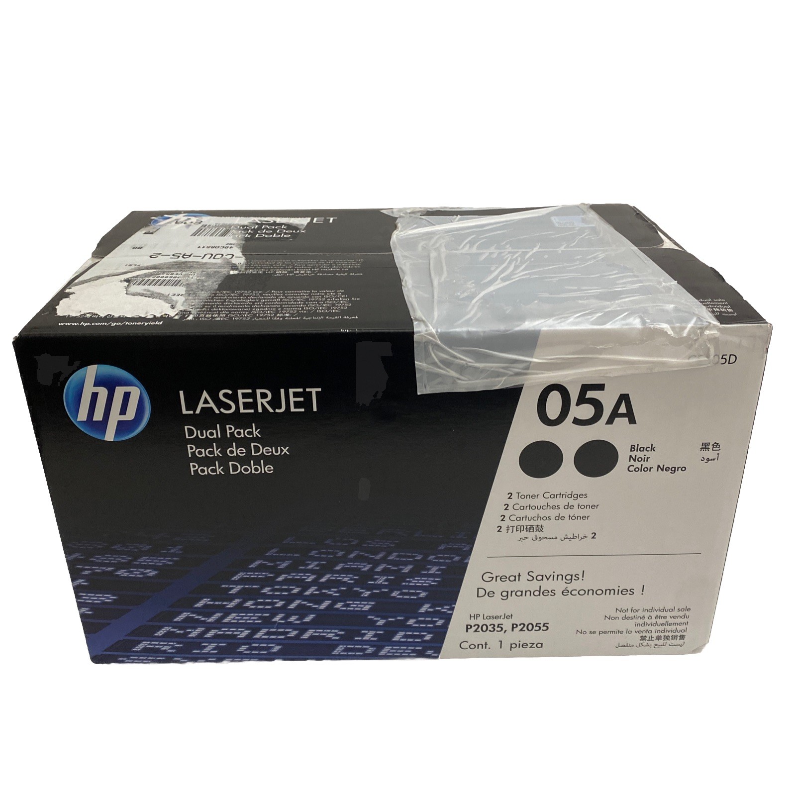 HP LASERJET CE505D 05A DUAL PACK GENUINE TONER CARTRIDGES NIB