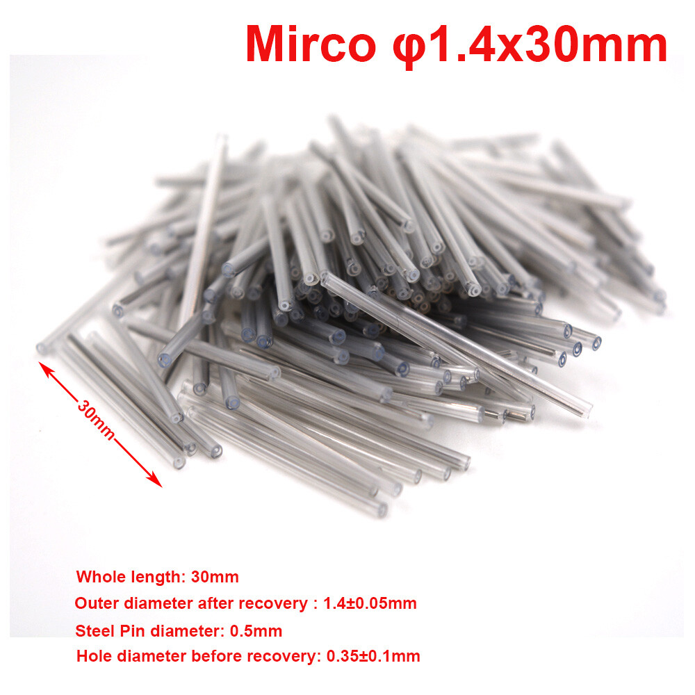 Mirco OD1.4mm Fiber optic Fusion Splice Protection Sleeve Tube 30mm 1000PCS