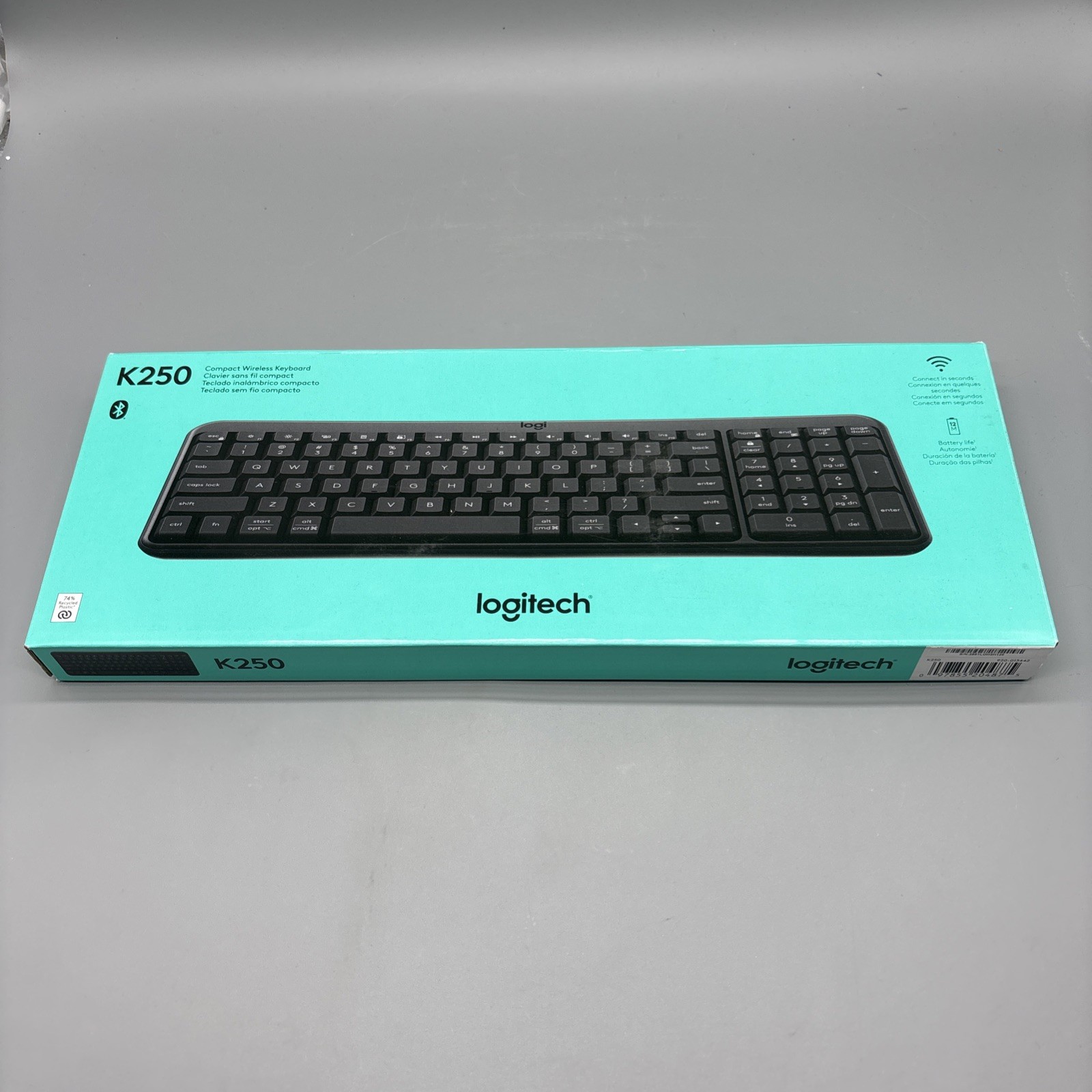 Logitech K250 Compact Wireless Keyboard with Numpad Easy Connectivity 920-013442