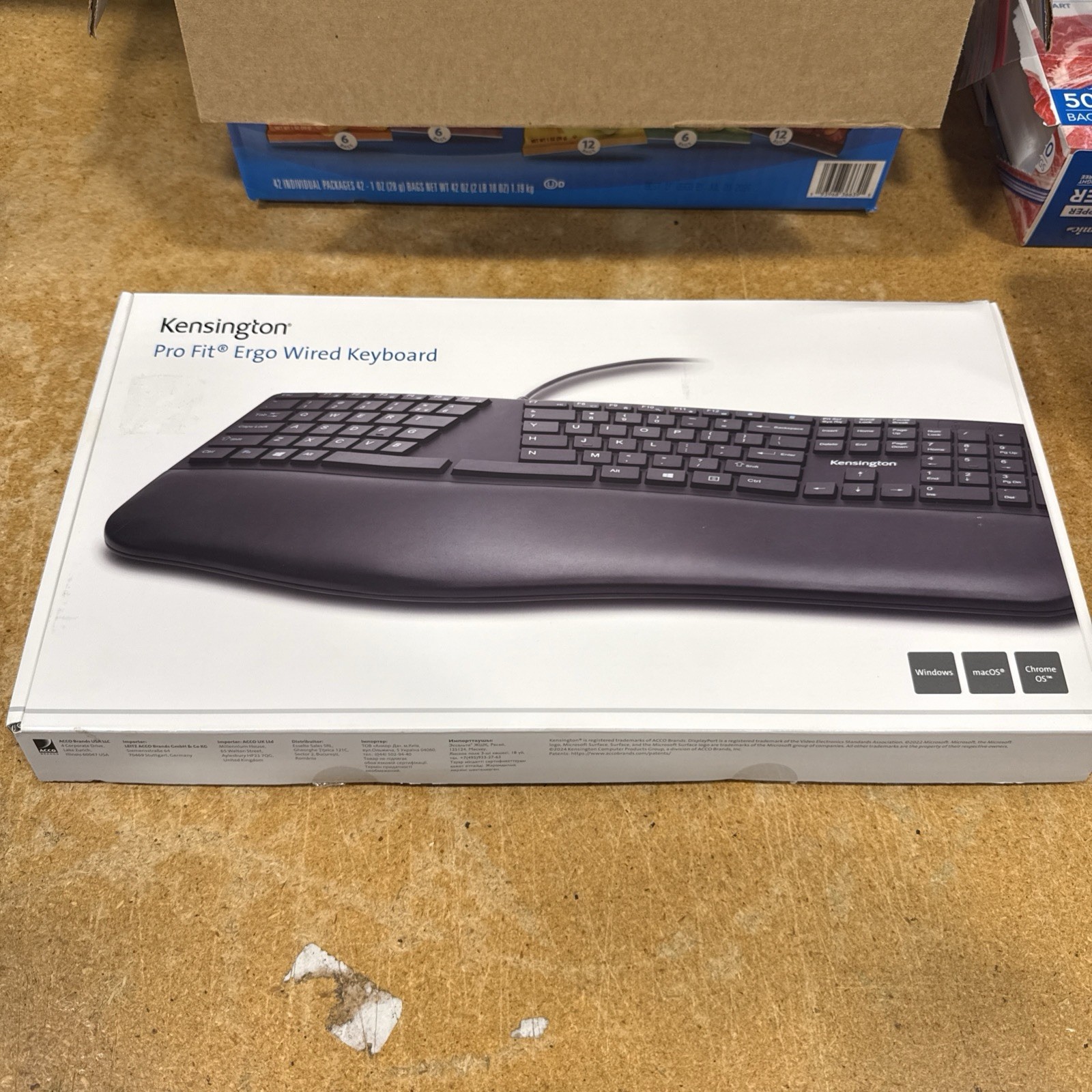 ✨ Kensington Pro Fit Ergo Wired Keyboard K75400US Black - OPEN BOX UNUSED