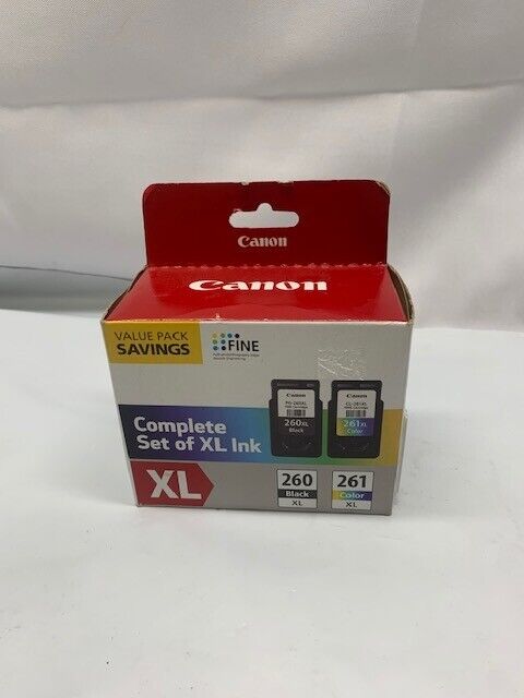 Canon PG-260XL Black/ CL-261XL Color Cartridge Value Pack*New-Box Damage