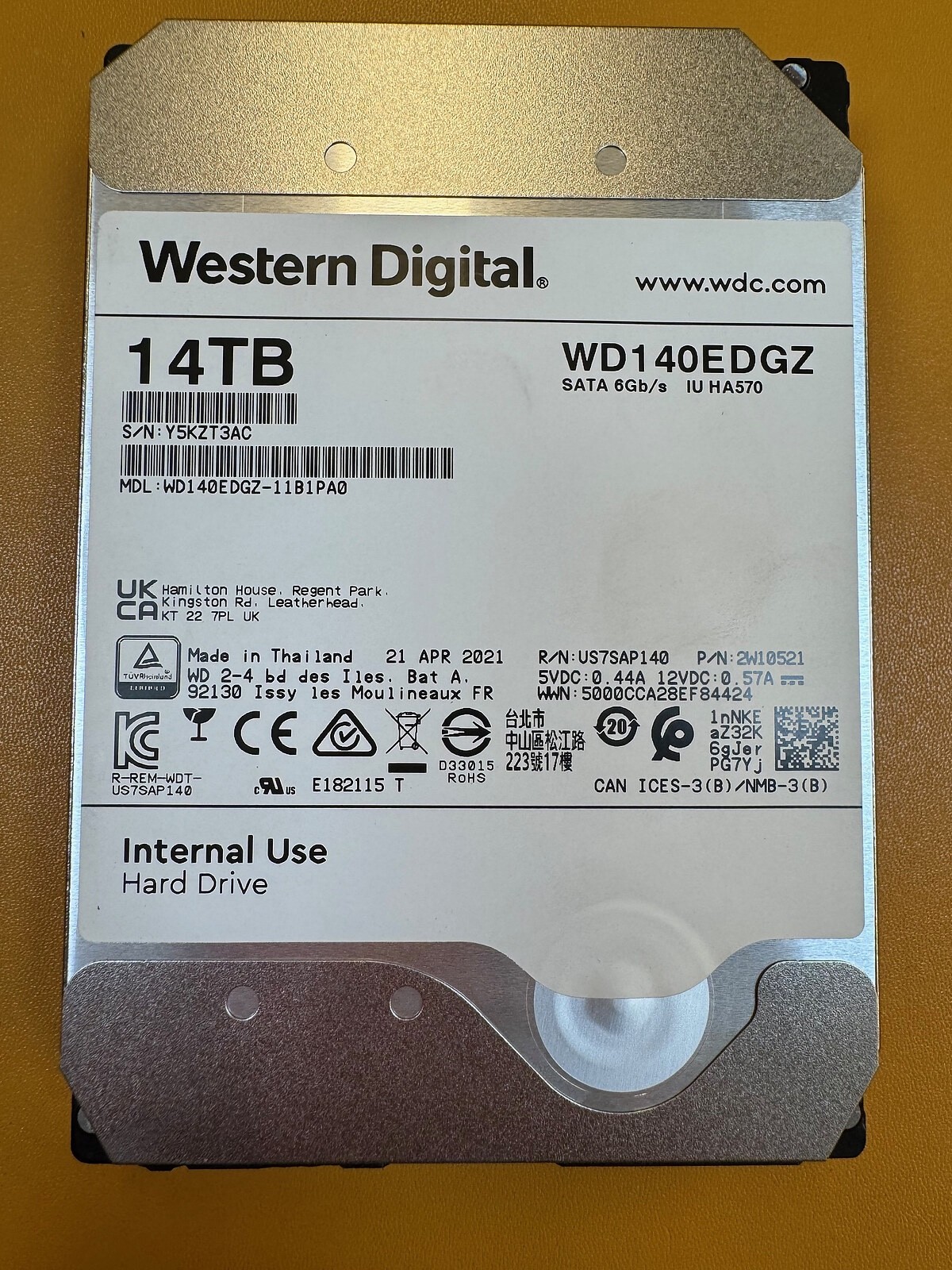 WD Ultrastar HC530 14TB SATA 7200RPM Helium WD140EDGZ CMR HDD Tested Good