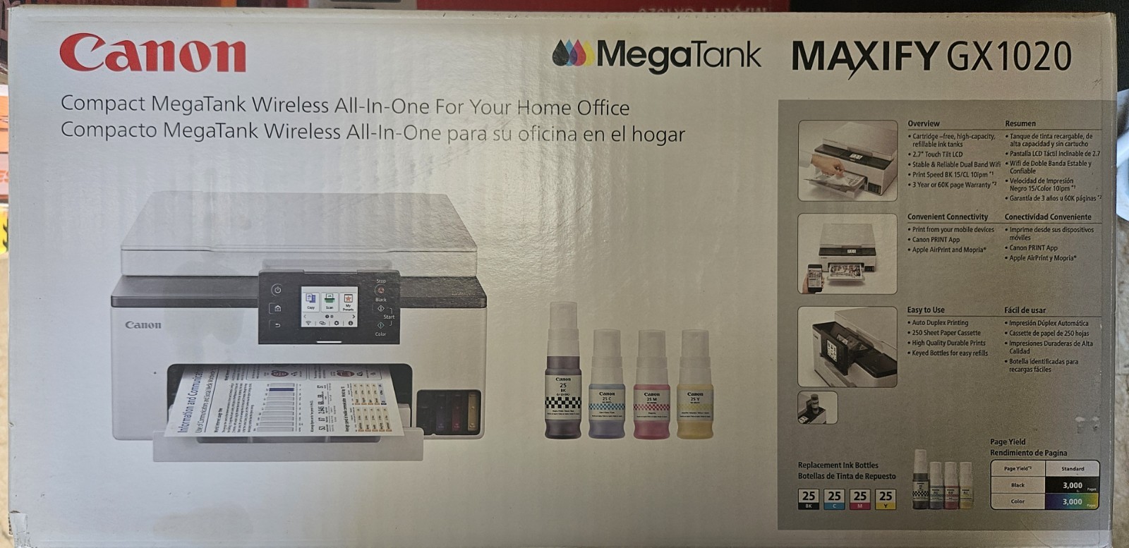 Canon MegaTank MAXIFY GX1020 Wireless Home&Office All-in-One Printer New Sealed