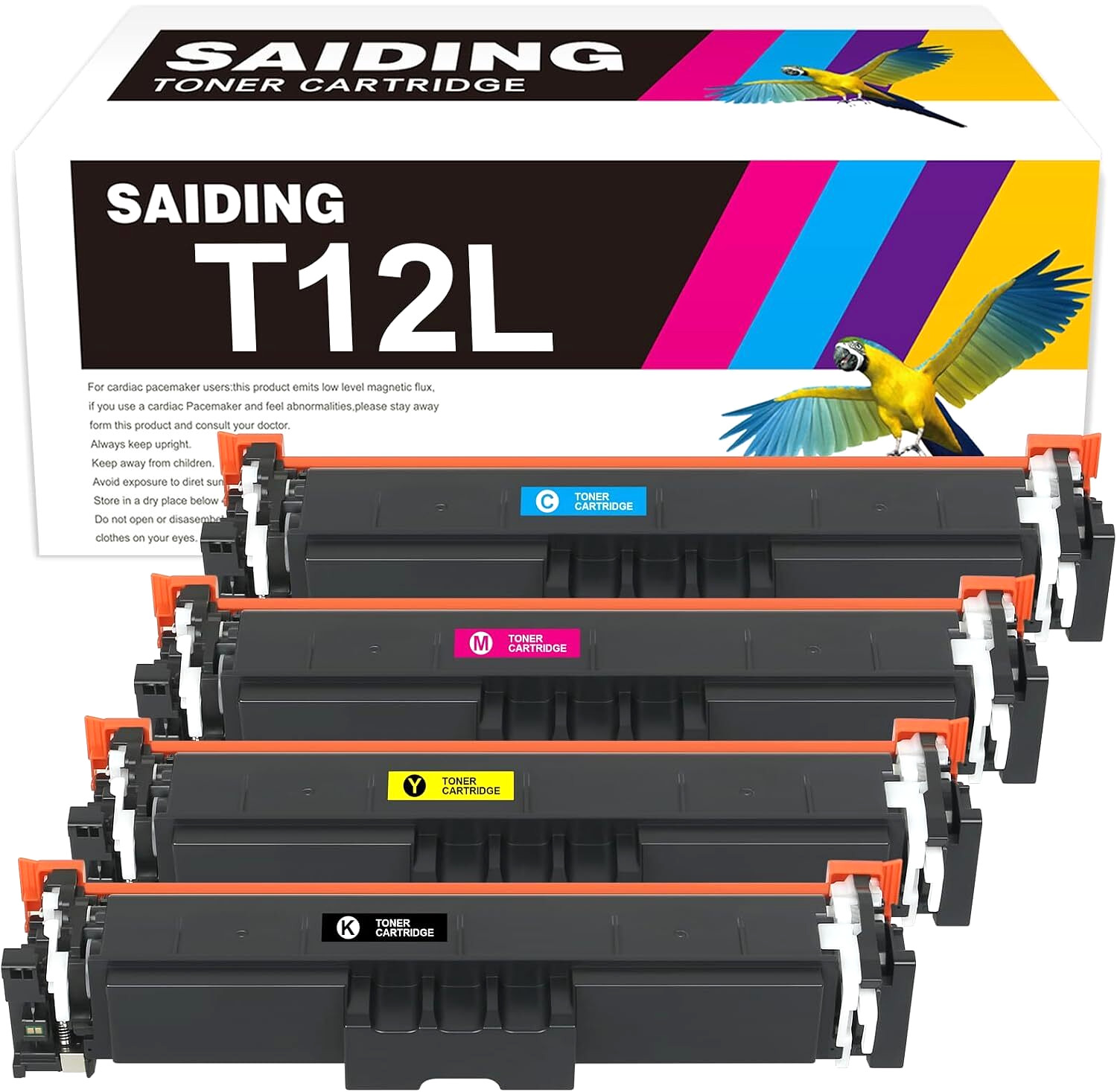 T12/T12L Toner Cartridge 4-Pack with New Chip for Canon i-SENSYS X C1333 Series