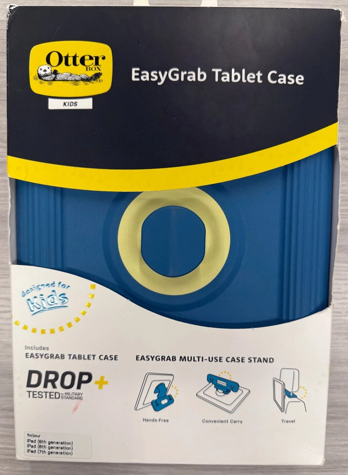 OtterBox Kids EasyGrab Case for Apple iPad 10.2" 7/8/9th Gen - Blue NEW OPEN 