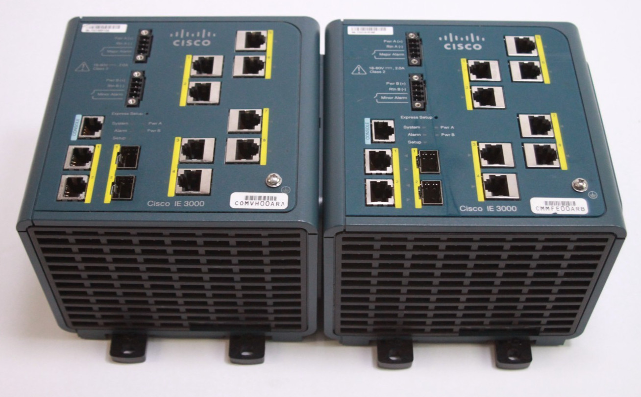 2X Cisco IE-3000-8TC 8-Port Ethernet 3000 Series Switches READ UNTESTED