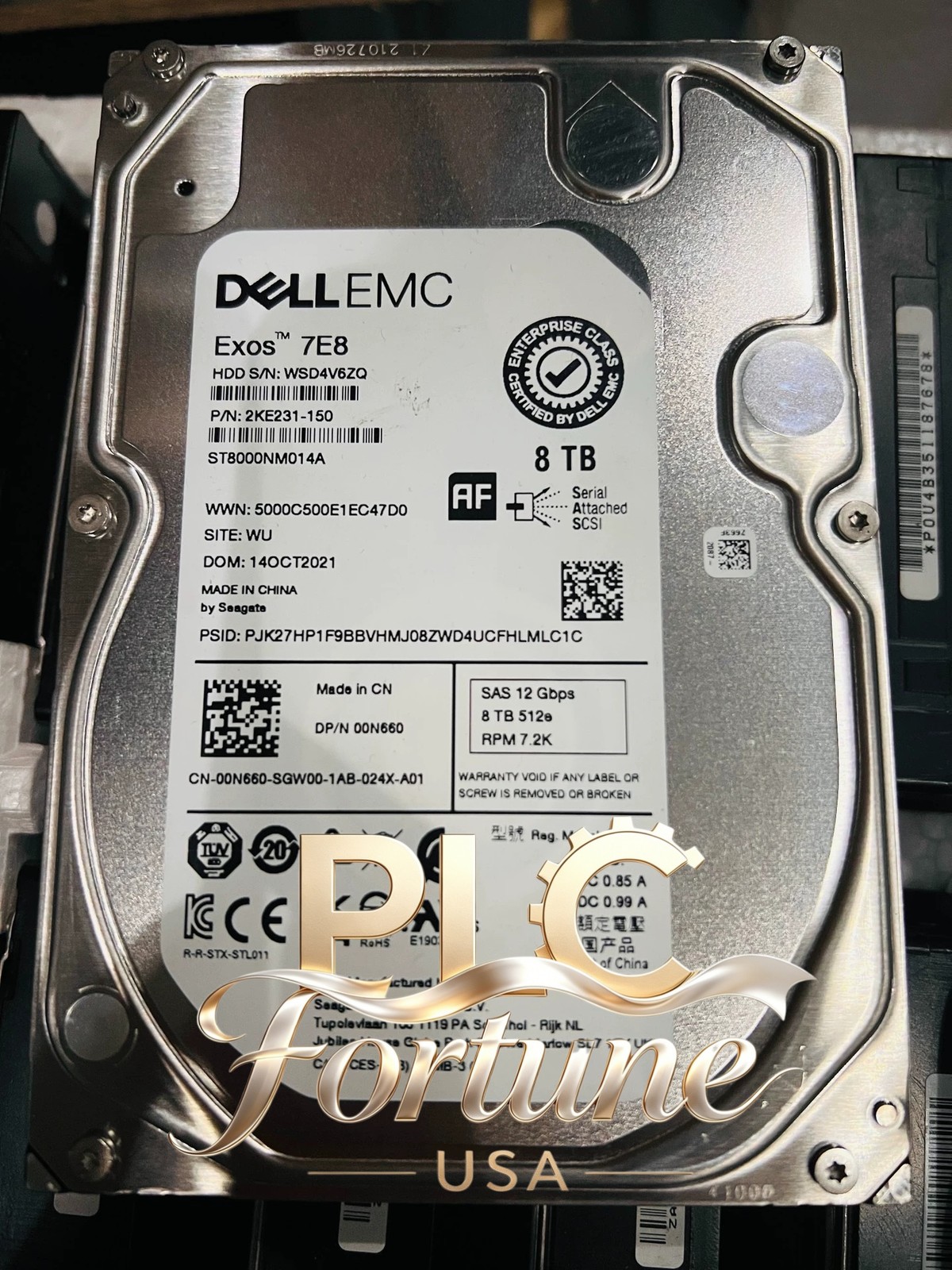 New Dell 00N660 0N660 ST8000NM014A 8TB 7.2k SAS 12Gbps 3.5" Hard Drive HDD