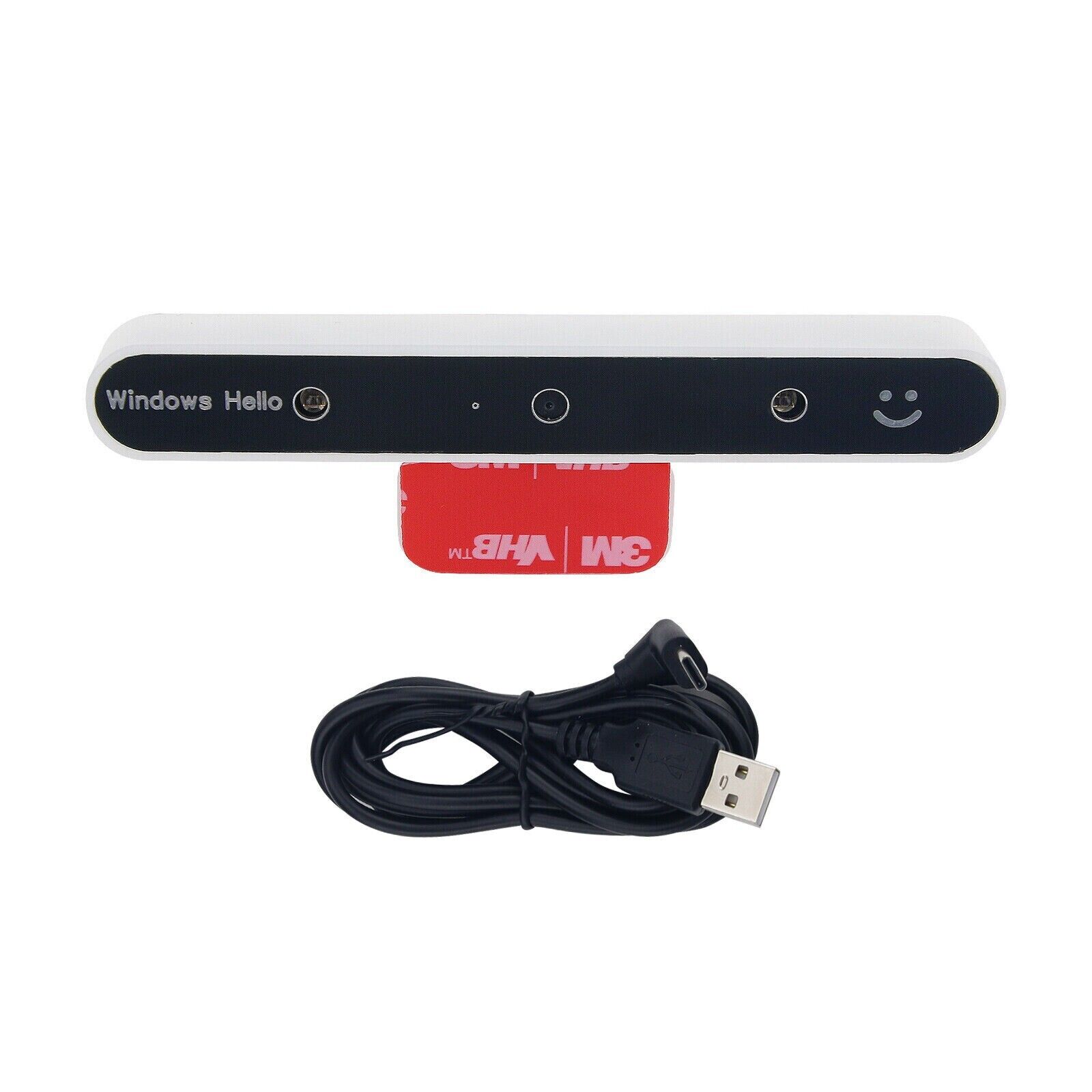 Windows Hello Webcam Face Recognition Camera 1080P w/ Bent-connector Data Cable
