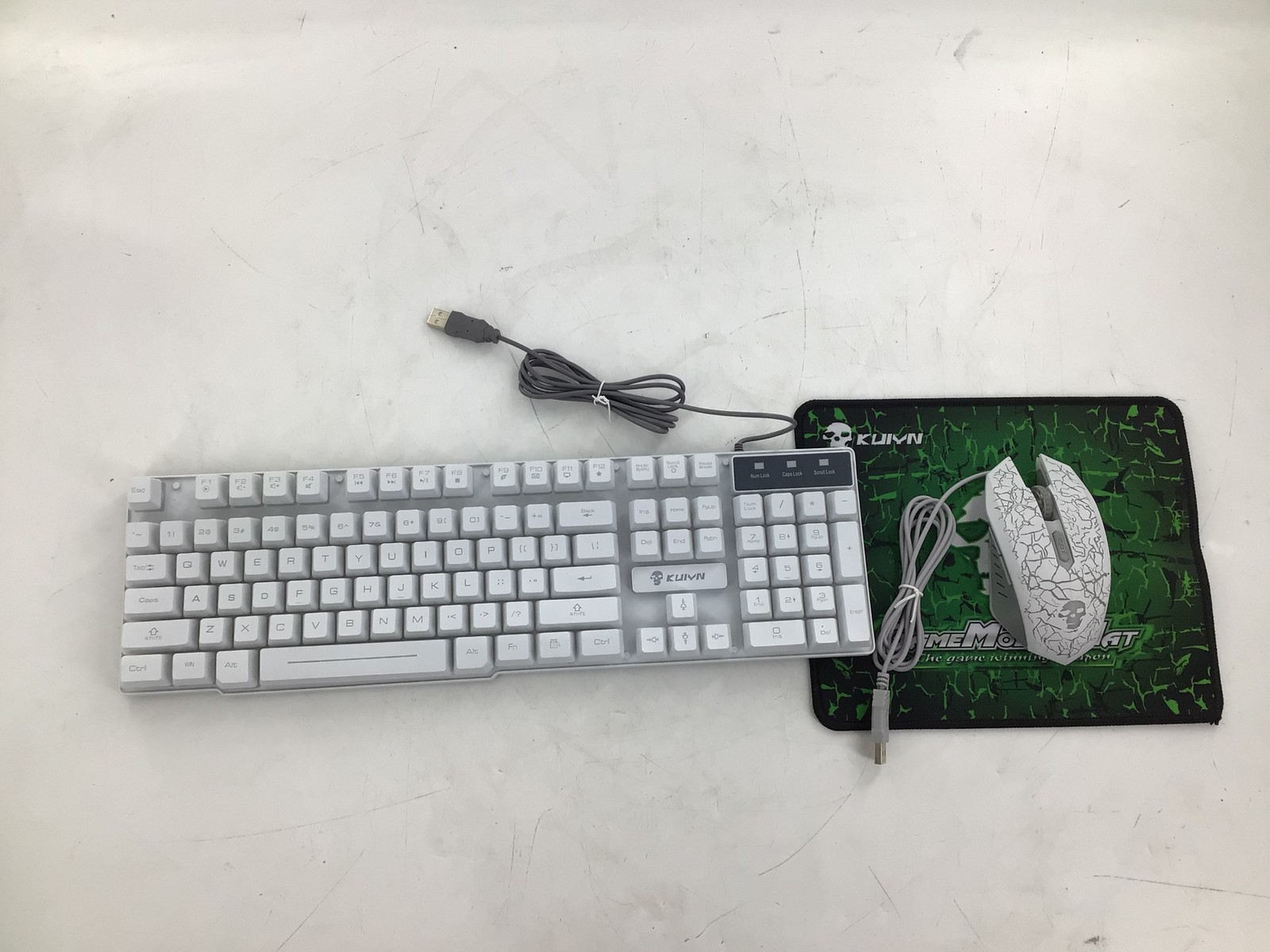 KUIYN T6 Gaming Keyboard And Mouse - White