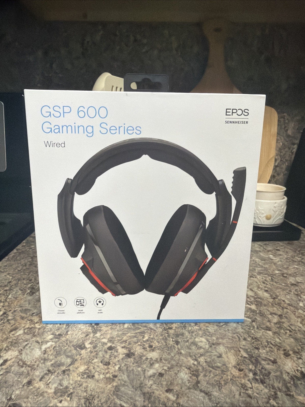 EPOS I Sennheiser GSP 600 Wired Closed Acoustic Gaming Headset Noise-Cancelling