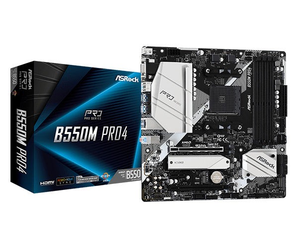 ASRock B550M Pro4 Motherboard — New | 3-Year Manufacturer's Warranty