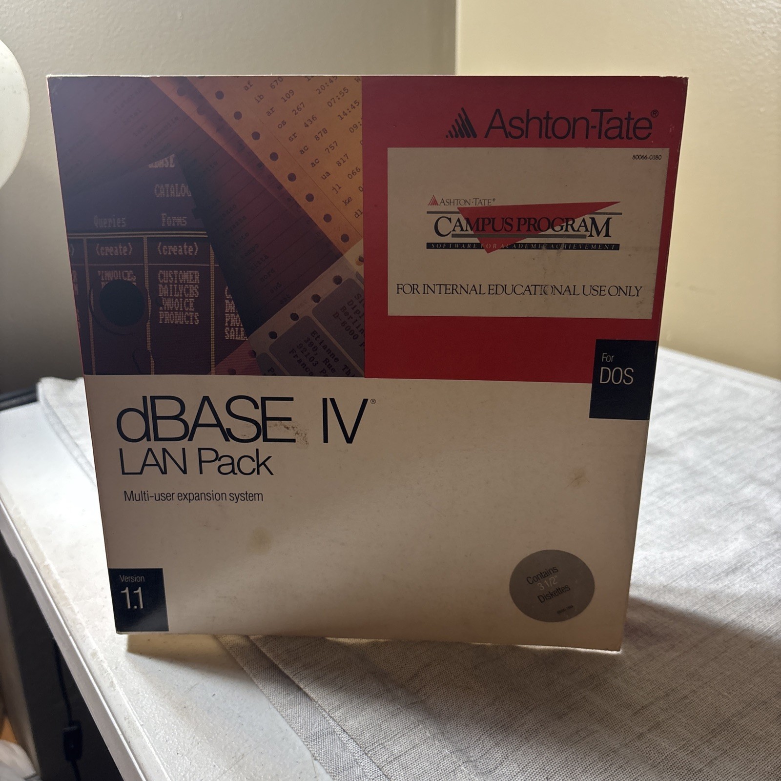 Ashton Tate Borland Dbase IV LAN Pack for DOS Version 1.1  SEALED 